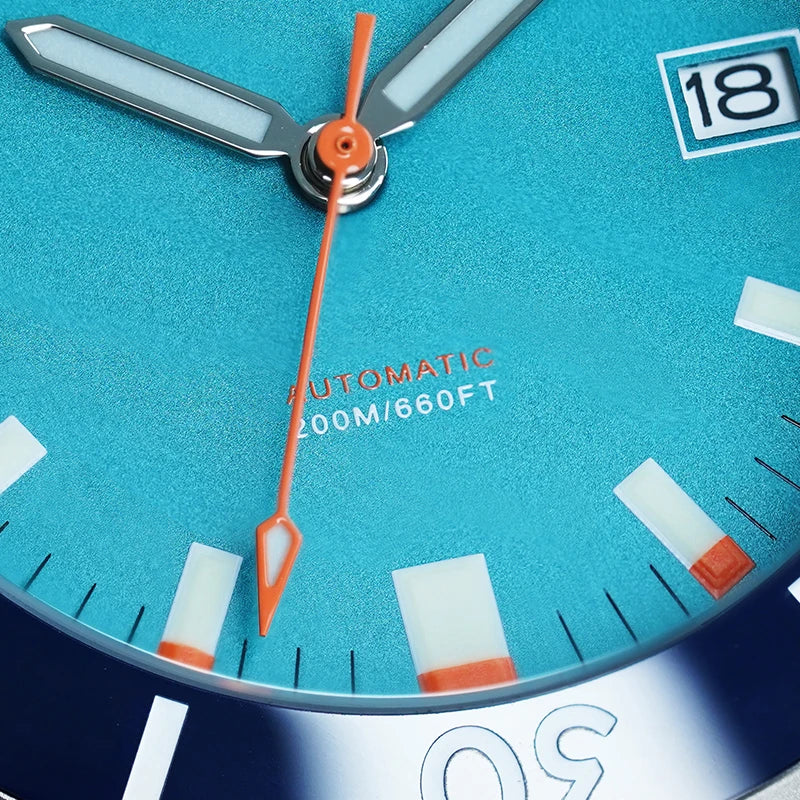 WM Watch NH35 Automatic Mechanical Watch Men Sapphire AR Coated 200M Water Resistant Ceramic Bezel Welly Merck Watches 203M-WM