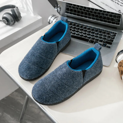 Eyriphy Men's Comfy Non-Slips Bedroom Slippers Casual Warm Home Shoes Breathable Faux Fur Soft Sole Slides Slip-On House Shoes