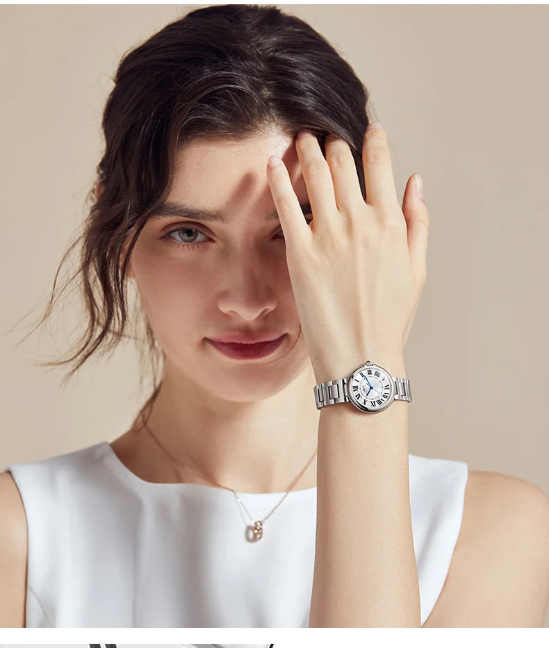 Relogio Feminino Switzerland I&W 2022 New Women Quartz Watches Sapphire Glass Waterproof 316L Stainless Steel Watch for Women