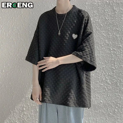 Short-sleeved T-shirt for Men Trendy Brand Simple and Versatile Loose Fit for Summer Short Sleeves Hong Kong Style