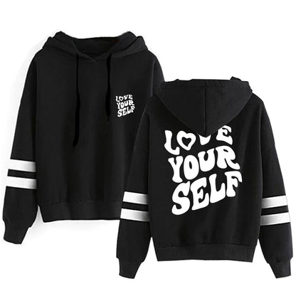 2025 Hooded Sweatshirts Print Versatile Pullovers Daily Jogging Casual Sports Hoodies Womens Clothing Street Stripe Woman Tops