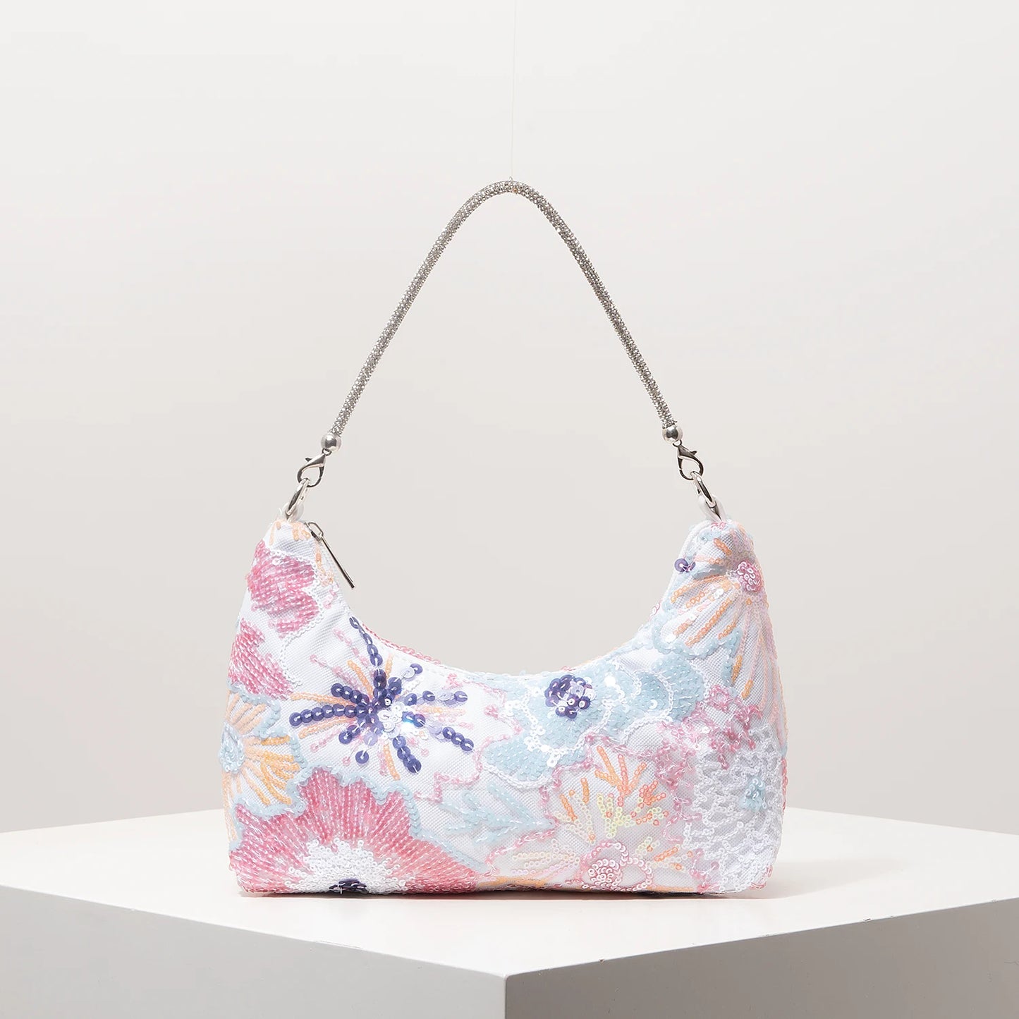 Floral Bag，Bridal Patry，Sequin Bag，Premium Style  Shoulder Bag For Women，Prom Accessories，Wedding Items，Bag For Women Elegant