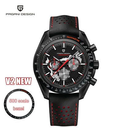 2025 New PAGANI DESIGN 1701 Moon Mens Watches Luxury Quartz Watch For Man Speed Chronograph Sports AR Sapphire Mirror Clock Gift