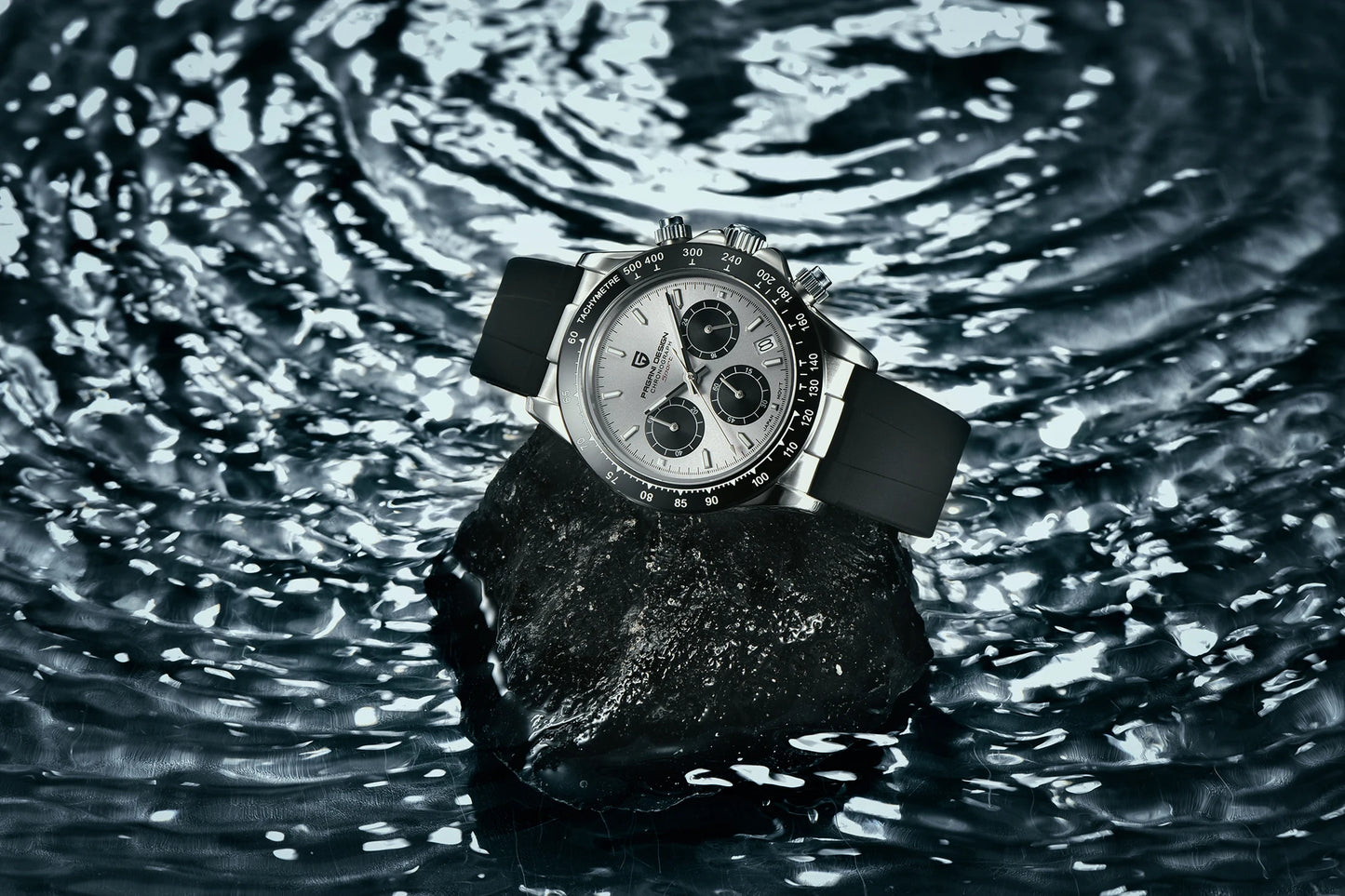 PAGANI DESIGN Watches Meteorite Surface Luxury Quartz Watches For Men Stainless Steel Waterproof Chronograph AR Sapphire Crystal