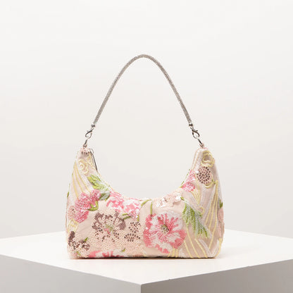 Floral Bag，Bridal Patry，Sequin Bag，Premium Style  Shoulder Bag For Women，Prom Accessories，Wedding Items，Bag For Women Elegant