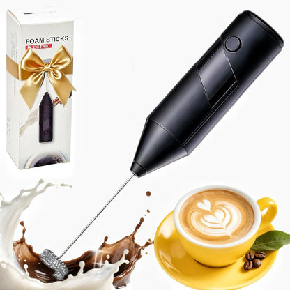 Powerful Milk Frother Handheld Electric Foam Maker Coffee Whisk Drink Mixer For Cappuccino Latte Gift Idea