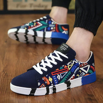 Zapatillas Hombre Casual Shoes for Men Fashion New Printing Sneakers Comfort Flat Vulcanized Shoes Dropshipping Tenis Masculino