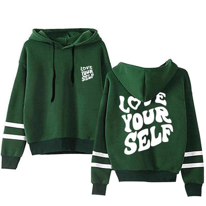 2025 Hooded Sweatshirts Print Versatile Pullovers Daily Jogging Casual Sports Hoodies Womens Clothing Street Stripe Woman Tops