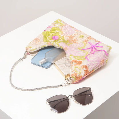 Floral Bag，Bridal Patry，Sequin Bag，Premium Style  Shoulder Bag For Women，Prom Accessories，Wedding Items，Bag For Women Elegant