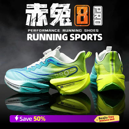 Marathon Carbon Plate Air Cushion Men Sports Running Shoes Breathable Lightweight Women's Comfortable Athletic Nonskid Sneakers