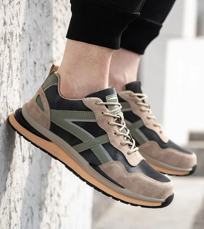 Waterproof Work Safety Shoes Steel Toe Cap Reflective Strip Indestructible Anti-smash Men Sneakers Construction Male Footwear