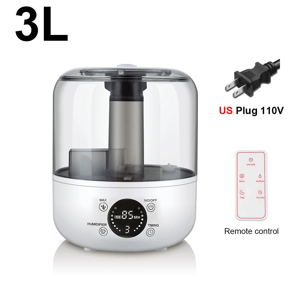 Air Humidifier 4L Large Capacity Ultrasonic Humidifier Home Essential Oils Diffuser for Bedroom Air Humidifier with Aromatherapy