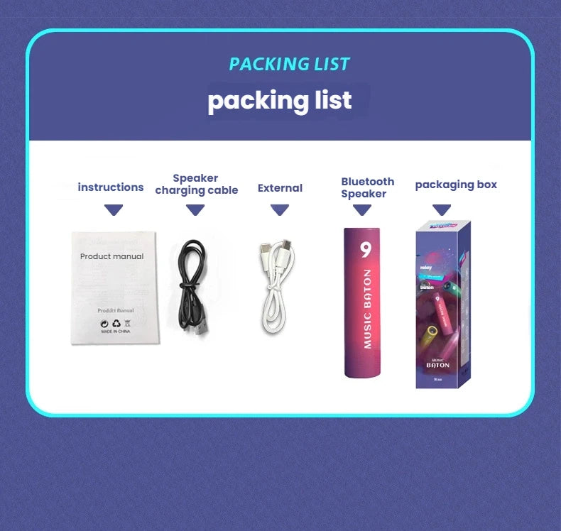 Bluetooth Speaker,5.3 Bluetooth Speakers Wireless  with Radios Support And 2000Mah Power Bank Function Support TF Card for sport