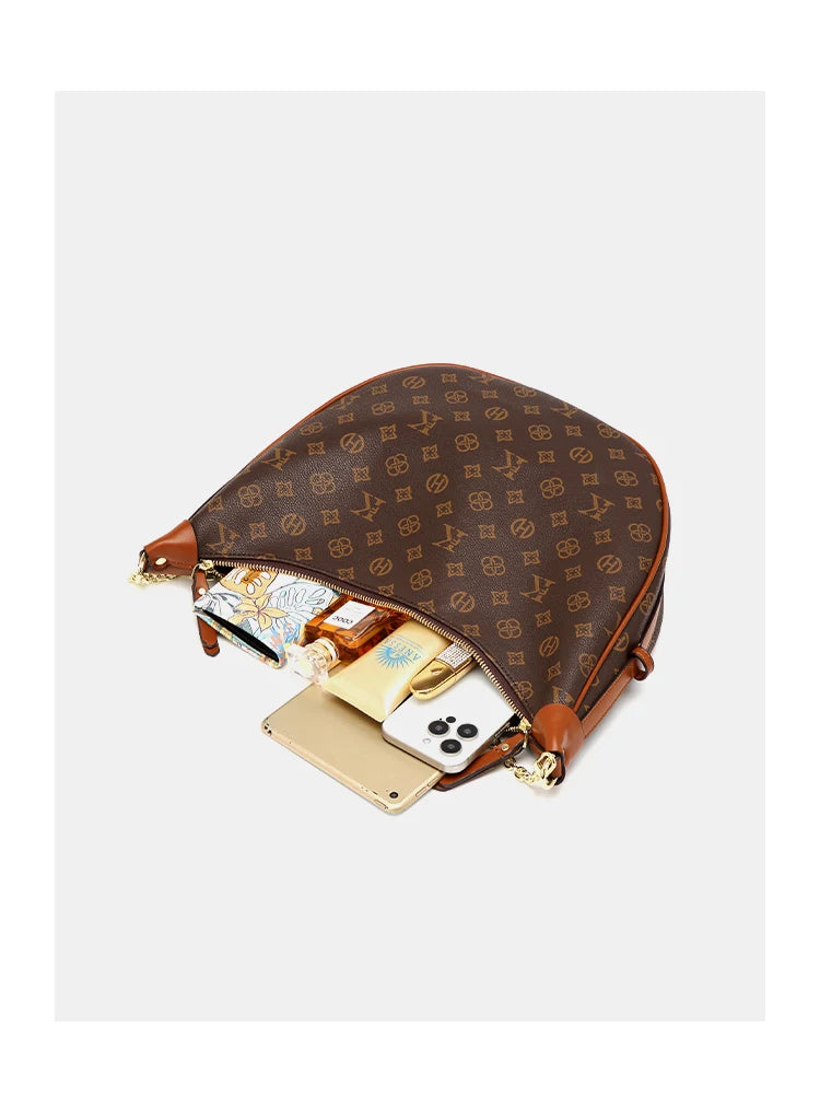 Mkf Genuine Crescent Bag 2025 New Presbyopic Large Capacity High-End Original Accessible Luxury Fashion Single Shoulder Crossbody Armpit Bag