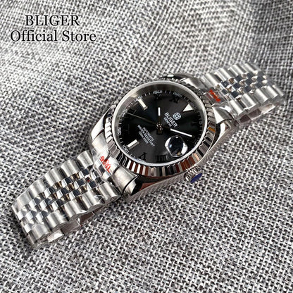 36mm 39mm Sunburst Grey Dial Dark Green Roman Numbers Diving NH35 Automatic Men Watch Stainless Steel Strap Sapphire Glass