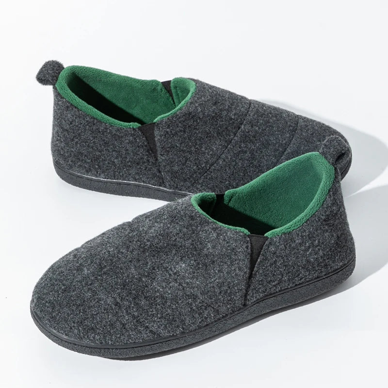 Eyriphy Men's Comfy Non-Slips Bedroom Slippers Casual Warm Home Shoes Breathable Faux Fur Soft Sole Slides Slip-On House Shoes