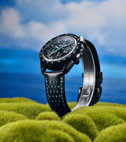 2025 New PAGANI DESIGN 1701 Moon Mens Watches Luxury Quartz Watch For Man Speed Chronograph Sports AR Sapphire Mirror Clock Gift