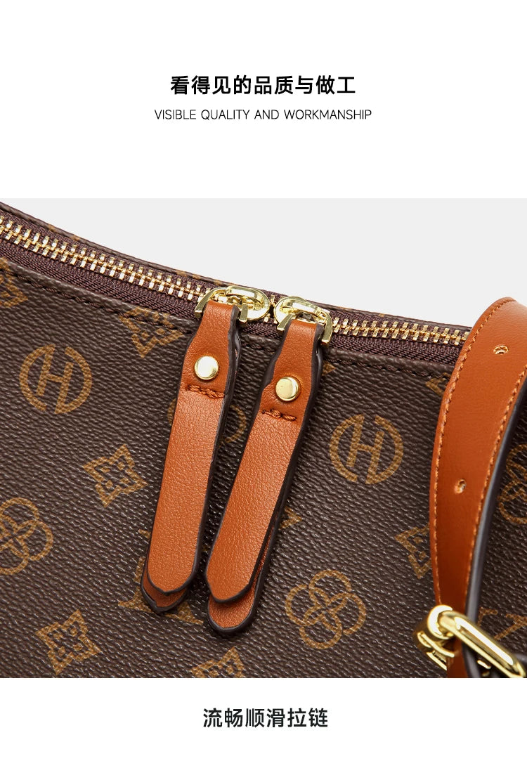 Mkf Genuine Crescent Bag 2025 New Presbyopic Large Capacity High-End Original Accessible Luxury Fashion Single Shoulder Crossbody Armpit Bag