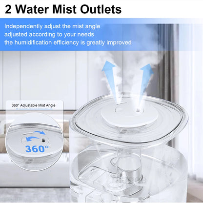 Air Humidifier 4L Large Capacity Ultrasonic Humidifier Home Essential Oils Diffuser for Bedroom Air Humidifier with Aromatherapy