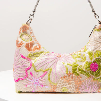 Floral Bag，Bridal Patry，Sequin Bag，Premium Style  Shoulder Bag For Women，Prom Accessories，Wedding Items，Bag For Women Elegant