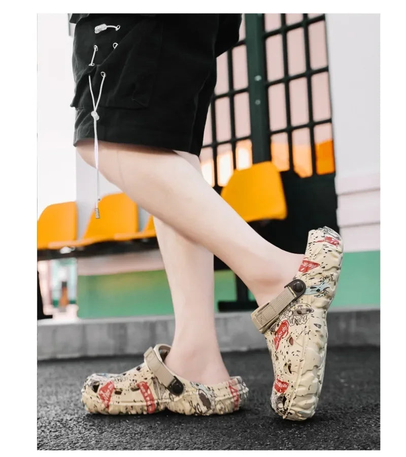 Plus Size 46 47 Men's Summer Clogs Sandals Eva Slippers Men Fashion New Flat Sandals Men Women Leisure Slides Men Casual Shoes