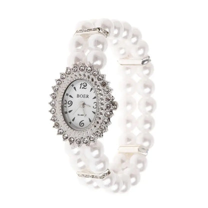 Fashion Women Watch Clock Women Casual Wristwatches Pearl Beaded Bracelet Watches Strap Quartz Wrist Watch Horloges Jewelry Gift