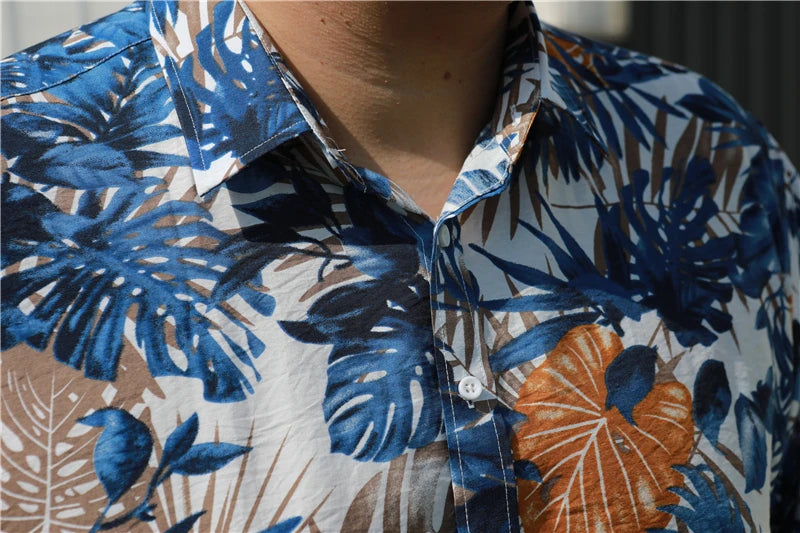 Plus Size 5XL 6XL 7XL 8XL 9XL 10XL  Mens Short Sleeve Print Shirt 2021 Summer New Men's Floral Hawaiian Shirts Casual Loose Tops