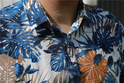 Plus Size 5XL 6XL 7XL 8XL 9XL 10XL  Mens Short Sleeve Print Shirt 2021 Summer New Men's Floral Hawaiian Shirts Casual Loose Tops