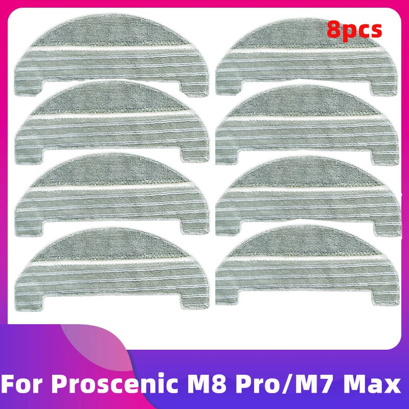 Fit For Proscenic M8 Pro M7 Max Robot Vacuum Cleaner Main Roller Side Brush Hepa Filter Mop Cloth Rag Dust Bag Replacement Part