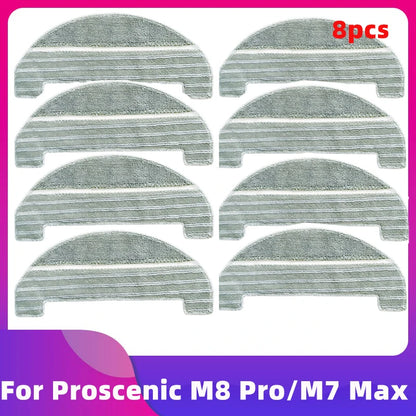 Fit For Proscenic M8 Pro M7 Max Robot Vacuum Cleaner Main Roller Side Brush Hepa Filter Mop Cloth Rag Dust Bag Replacement Part