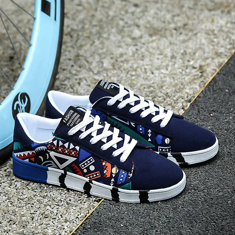 Zapatillas Hombre Casual Shoes for Men Fashion New Printing Sneakers Comfort Flat Vulcanized Shoes Dropshipping Tenis Masculino