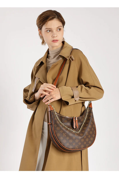 Mkf Genuine Crescent Bag 2025 New Presbyopic Large Capacity High-End Original Accessible Luxury Fashion Single Shoulder Crossbody Armpit Bag