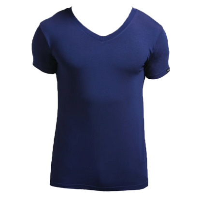 Modal summer round neck tight men's short sleeve V-neck T-shirt solid color vest T-shirt slim-fit sports undershirt