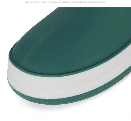 Men's Rain Shoes in The Cylinder Waterproof Wear-resistant Injection Molding Rubber Breathable New Outdoor Walking Water Shoes