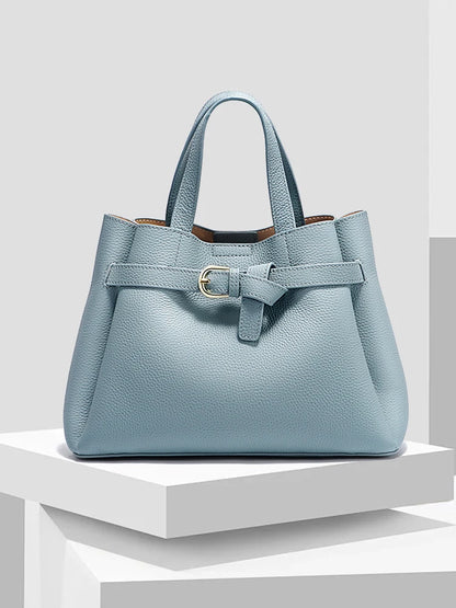 Zency Genuine Leather Top-handle Bag For Women Luxury Designer Crossbody Bag Zipper Purse Elegant OL Handbag 2025 New Shoulder