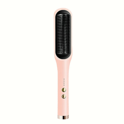 Hair straightener brush, fast ceramic heating, hot air comb, portable heating hair straightener, home and travel salon