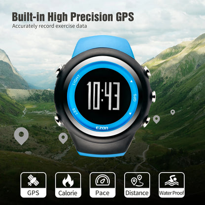 Best Selling EZON T031 GPS Running Sports Watch Sport Outdoor Waterproof Digital Watch Speed Distance Calorie Counter Men Watch