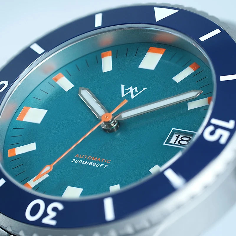 WM Watch NH35 Automatic Mechanical Watch Men Sapphire AR Coated 200M Water Resistant Ceramic Bezel Welly Merck Watches 203M-WM