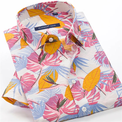 Plus Size 5XL 6XL 7XL 8XL 9XL 10XL  Mens Short Sleeve Print Shirt 2021 Summer New Men's Floral Hawaiian Shirts Casual Loose Tops