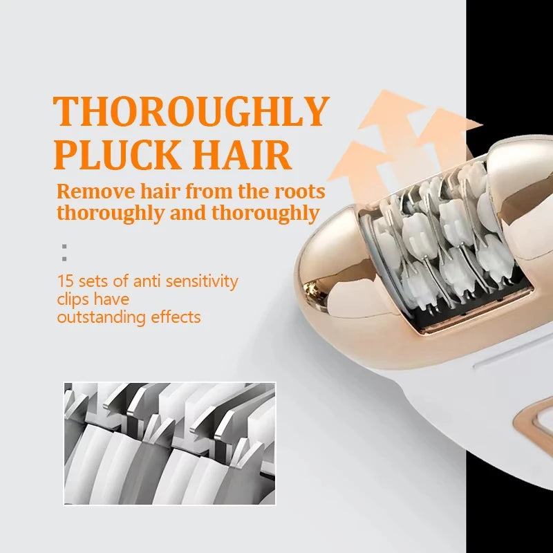 Kemei KM-7102 Electric Hair Removal Device Women's Shaver Personal Hair Removal Device Hair Puller Hair Removal Artifact white