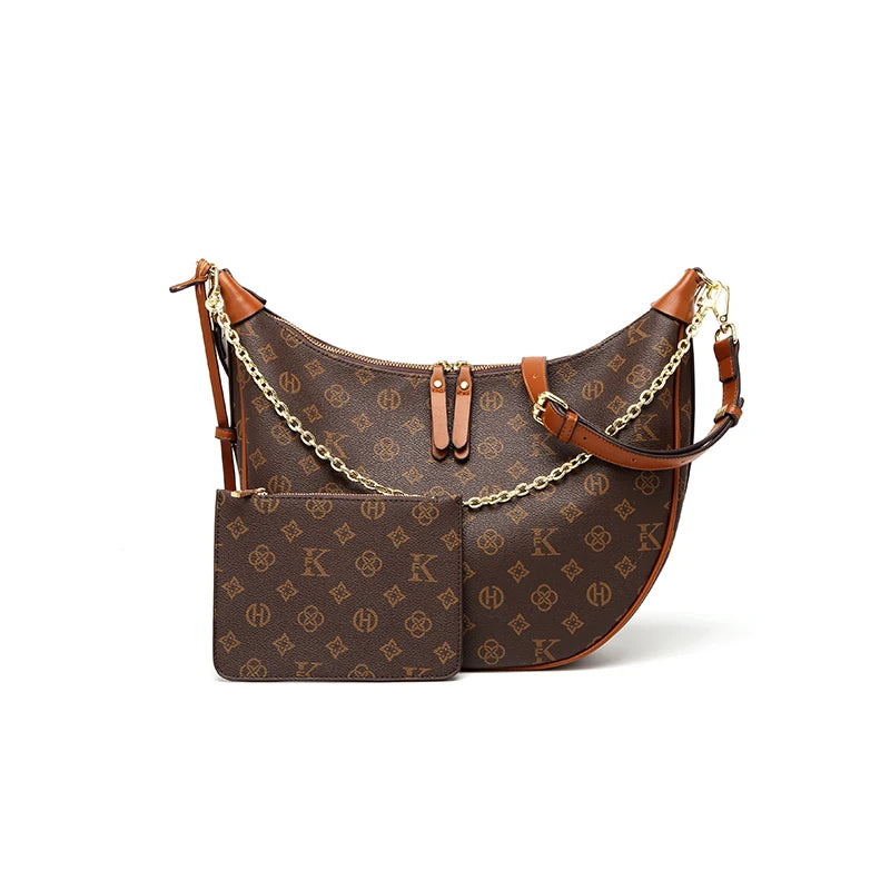 Mkf Genuine Crescent Bag 2025 New Presbyopic Large Capacity High-End Original Accessible Luxury Fashion Single Shoulder Crossbody Armpit Bag