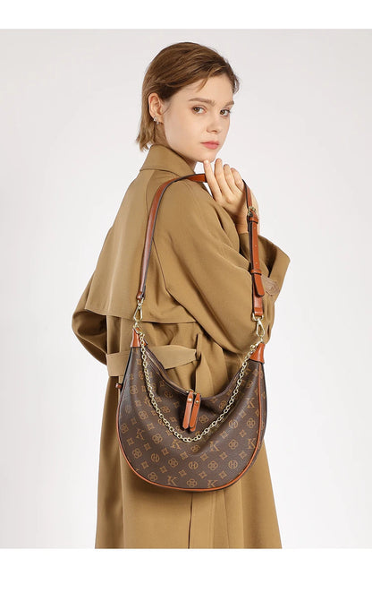 Mkf Genuine Crescent Bag 2025 New Presbyopic Large Capacity High-End Original Accessible Luxury Fashion Single Shoulder Crossbody Armpit Bag