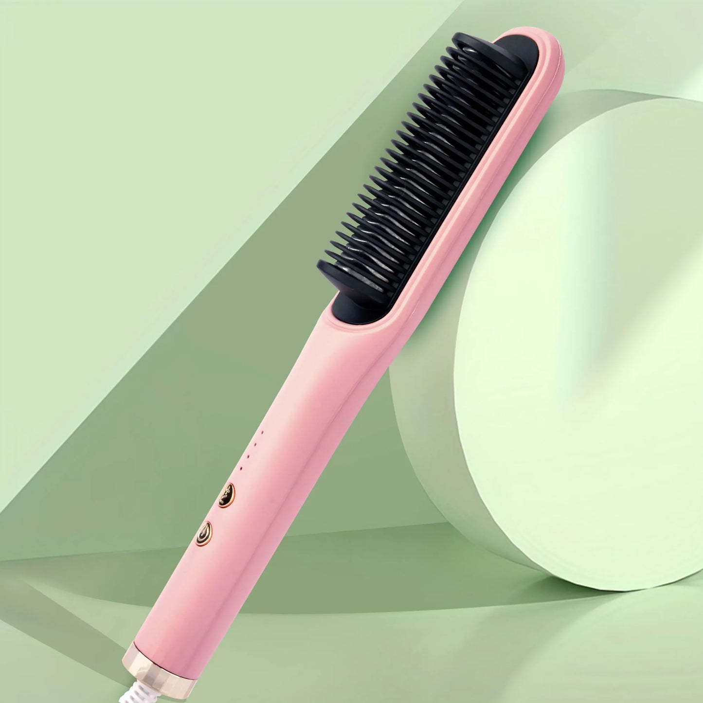 Hair straightener brush, fast ceramic heating, hot air comb, portable heating hair straightener, home and travel salon