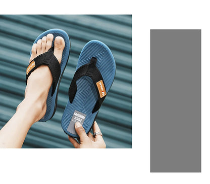 2023 Summer Flip Flops Men Beach Sandals Anti-slip Breathable Casual Men Beach Slippers Outdoor Big Size 45