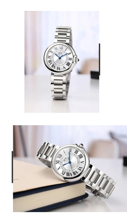 Relogio Feminino Switzerland I&W 2022 New Women Quartz Watches Sapphire Glass Waterproof 316L Stainless Steel Watch for Women