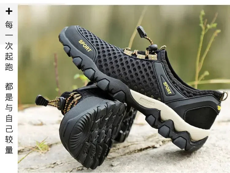 Men's Fishing Shoes Summer Casual Wading Shoes Thick-soled Non-slip Hiking Shoes for Men Breathable Tenis Barefoot Sneakers