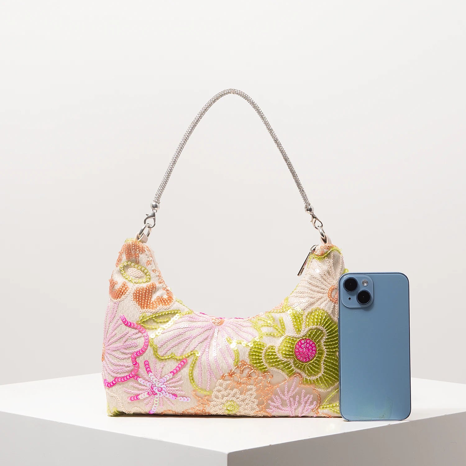 Floral Bag，Bridal Patry，Sequin Bag，Premium Style  Shoulder Bag For Women，Prom Accessories，Wedding Items，Bag For Women Elegant