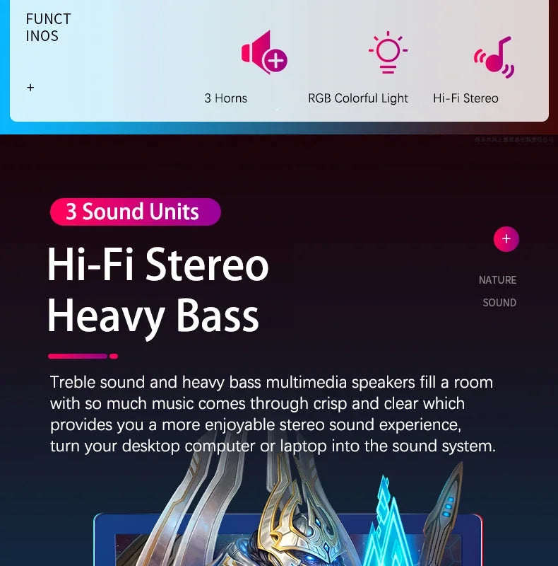 Powerful Bluetooth Speakers Colorful LED Home TV Theater Sound Wireless Subwoofer 3D Stereo Surround Wooden Material USB Wired