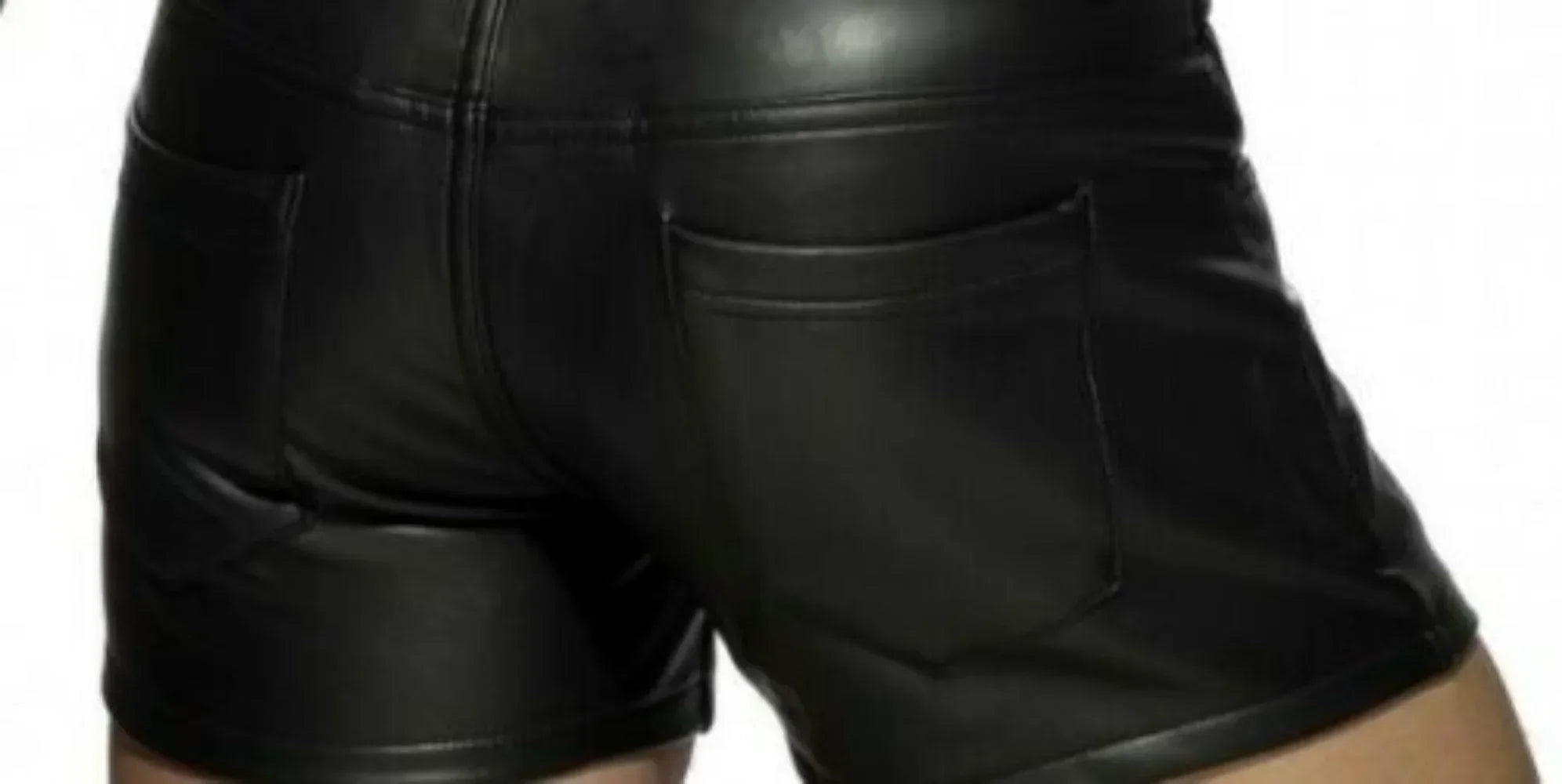 2023 New Solid Color Casual Men's Short Leather Pants Summer Large Size Fashion Nightclub Shorts for Male 5XL Ropa Hombre