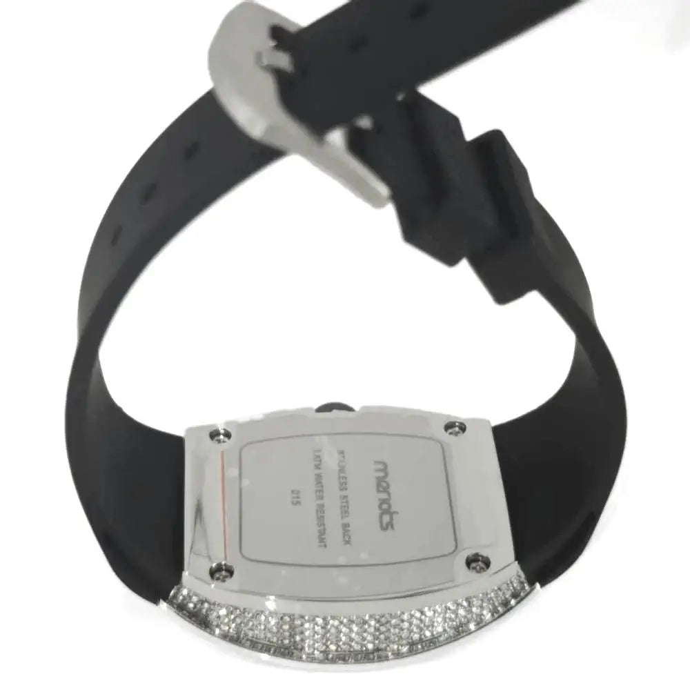 2024 Hot Fashion Diamond Watch For Women Elegant Iced Jewelry Watches Girl Sport Rubber Strap Tonneau Wristwatch Ladies Gift